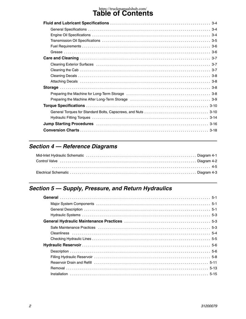 JLG Lull 1044C-54 Series II Service Manual 2005-2009 Telehandler service manual preview page 6