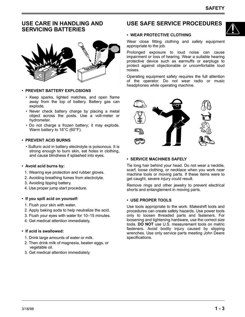 John Deere Sabre Lawn Tractor Service Manual service manual preview page 9
