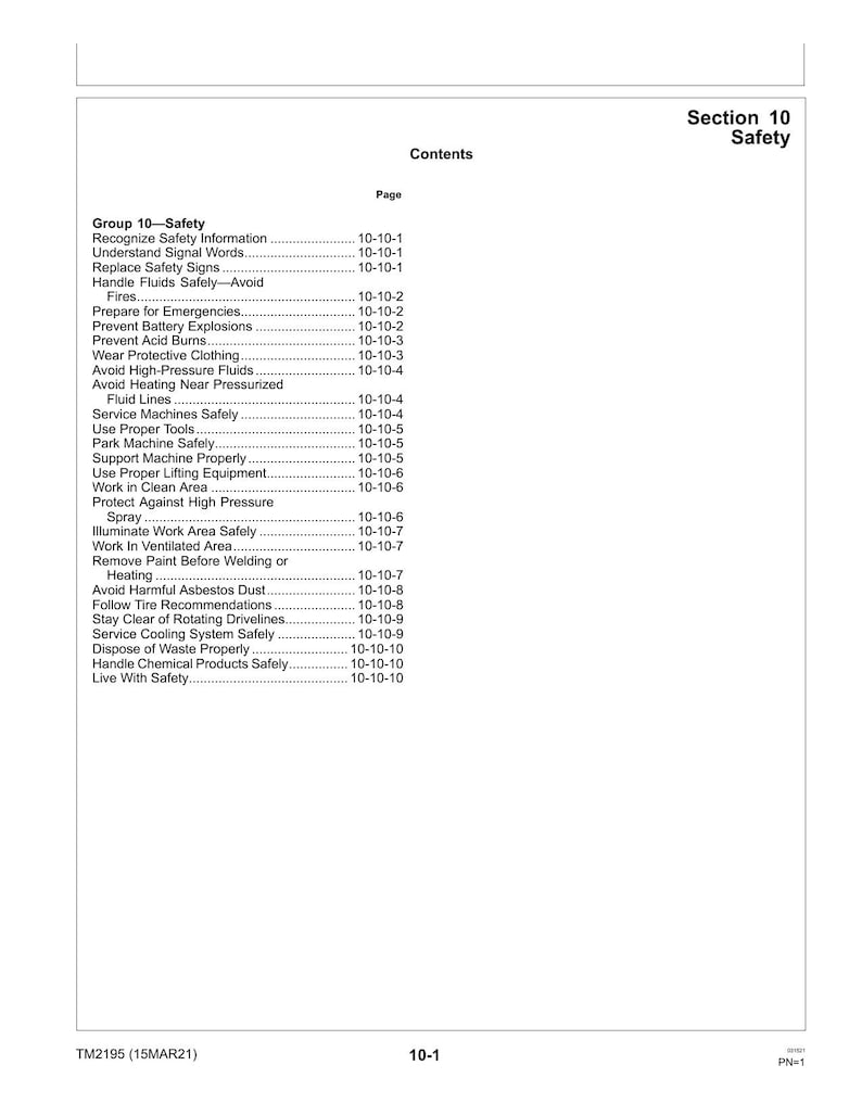 John Deere Gator HPX 4X2 4X4 Gas Diesel Service Manual 2014-2021 UTV service manual preview page 6
