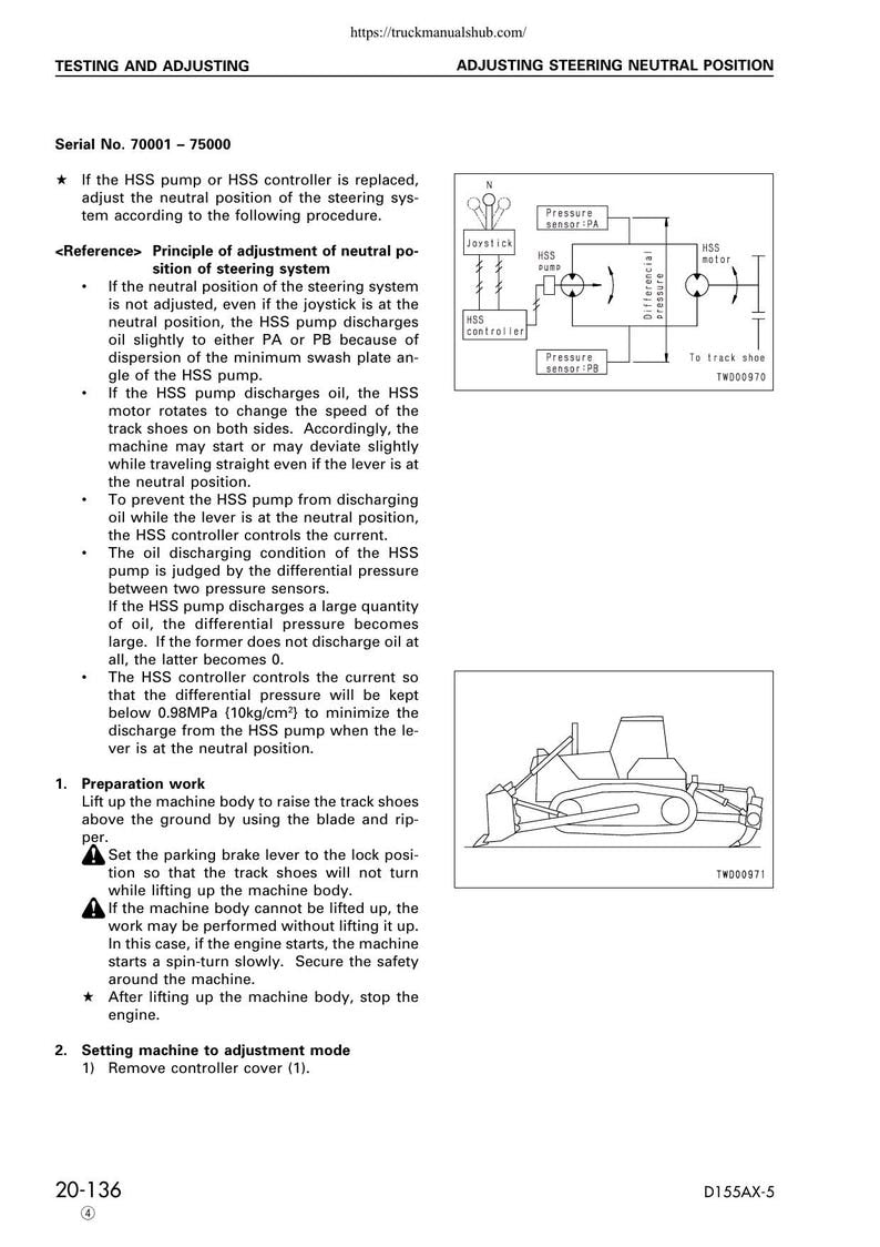 Komatsu D155AX-5 Bulldozer Service Manual service manual preview page 3