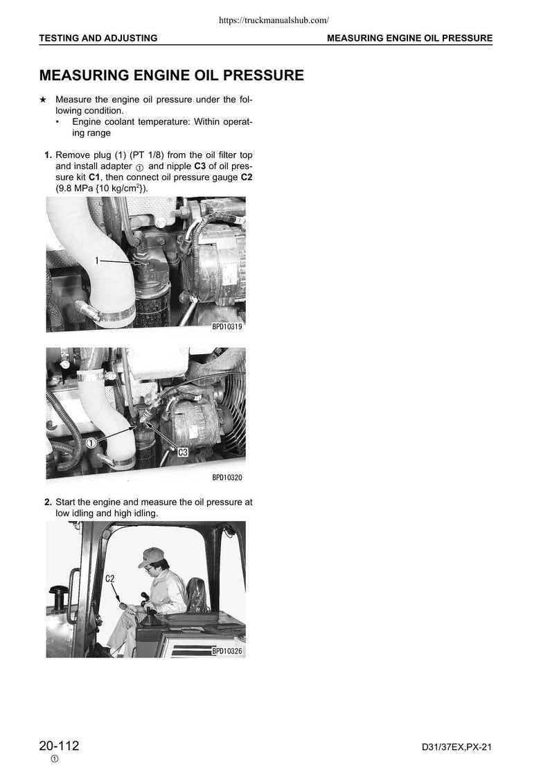 Komatsu D31EX D31PX D37EX d37px-21 Service Manual 2004-2008 Dozer pdf Download service manual preview page 5