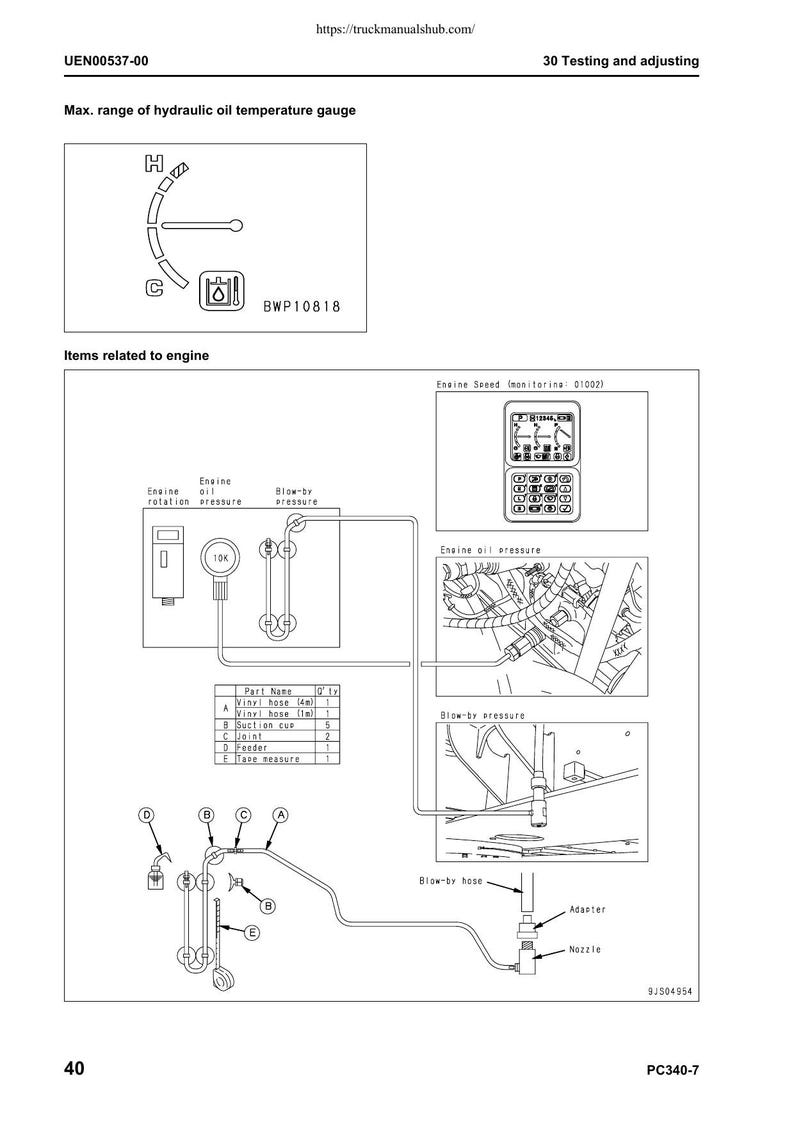 Komatsu Galeo PC340LC-7 PC340NLC-7 Service Manual service manual preview page 4