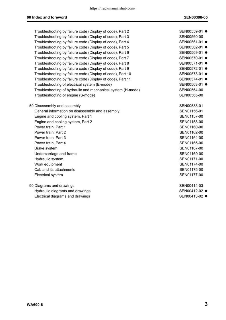 Komatsu Galeo WA600-6 Wheel Loader Service Manual 2006-2010 service manual preview page 7