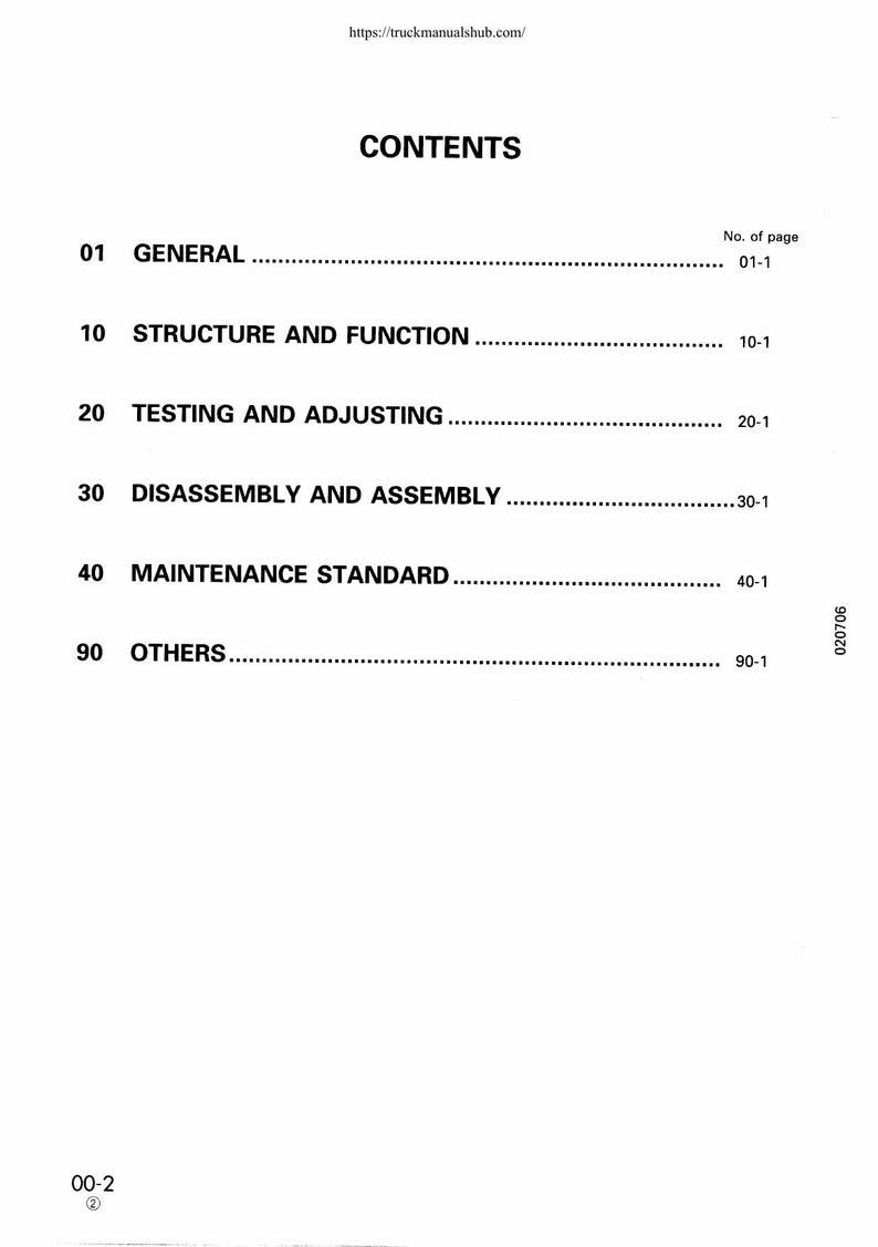 Komatsu PC300 PC350 Excavator Service Manual service manual preview page 11