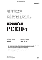 Komatsu PC130-7 Excavator Service Manual service manual preview page 2