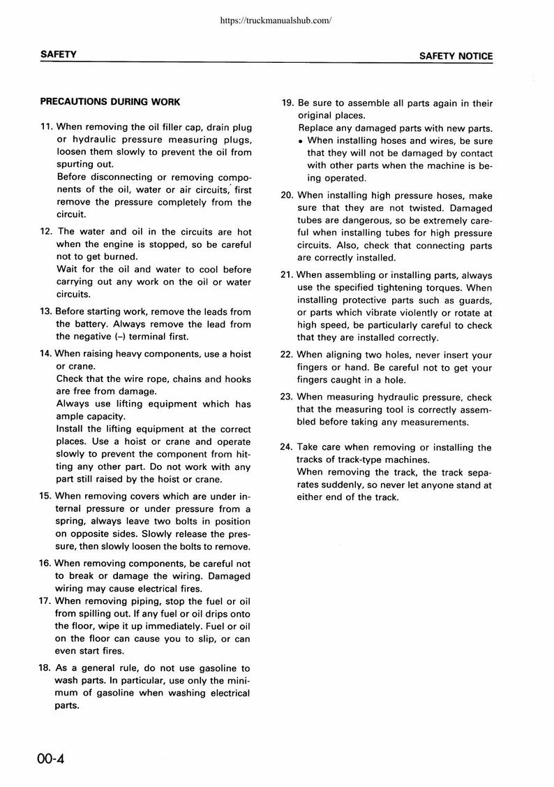 Komatsu PC300 PC350 Excavator Service Manual service manual preview page 10