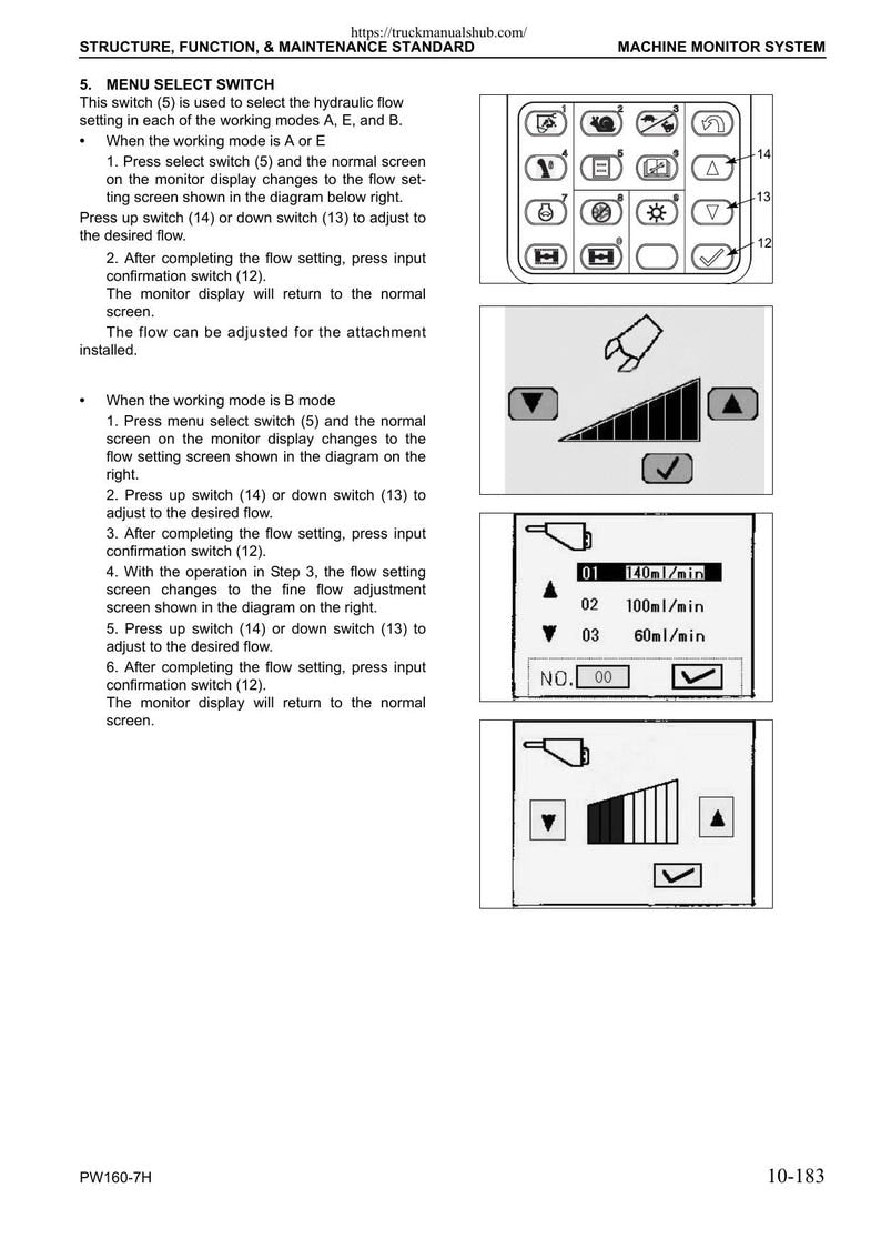 Komatsu PW160-7H Wheeled Excavator Service Manual 2006-2010 service manual preview page 4