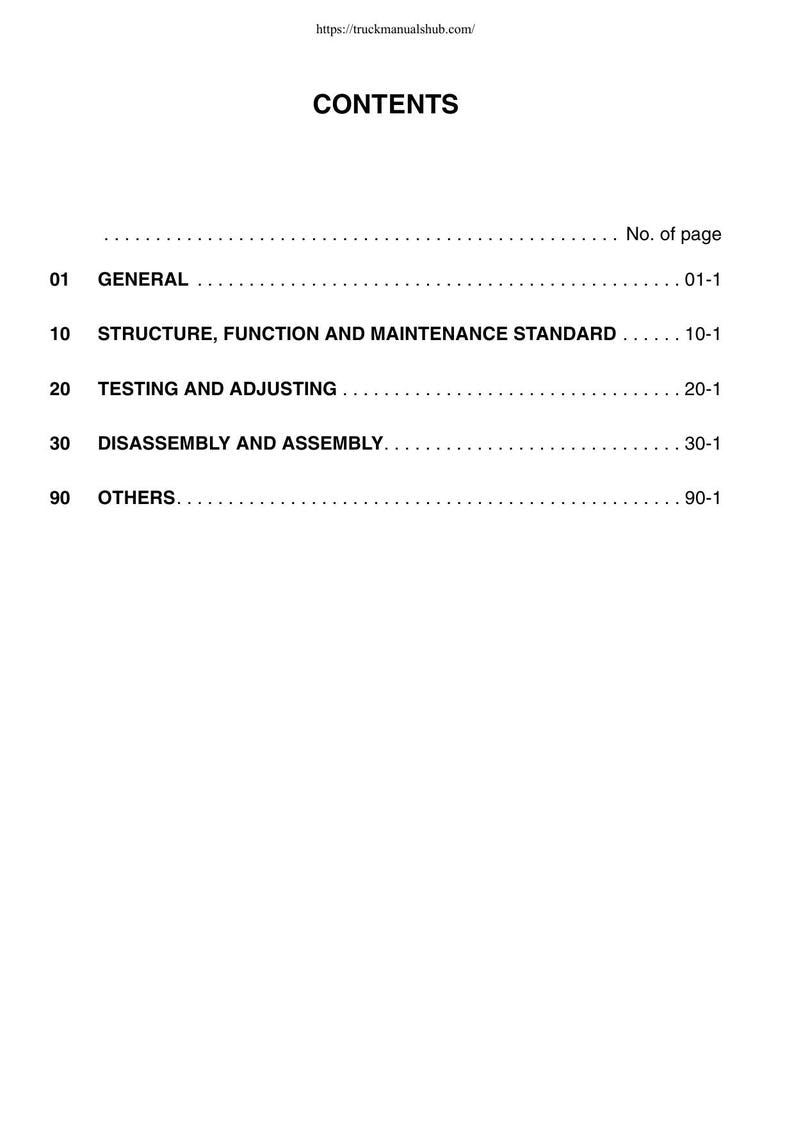 Komatsu PW180-7E0 Wheeled Excavator Service Manual 2007-2011 service manual preview page 7