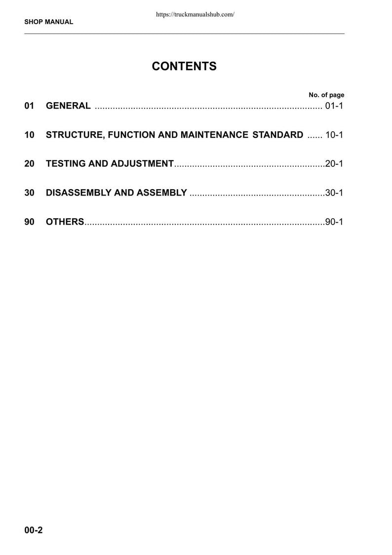 Komatsu WA320-5H Wheel Loader Service Manual service manual preview page 6