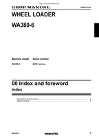 Komatsu WA380-6 Wheel Loader Service Manual service manual preview page 6