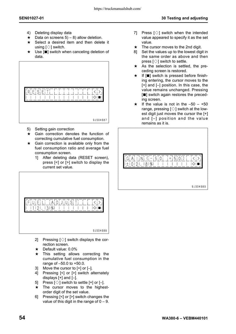 Komatsu WA380-6 Wheel Loader Service Manual service manual preview page 9
