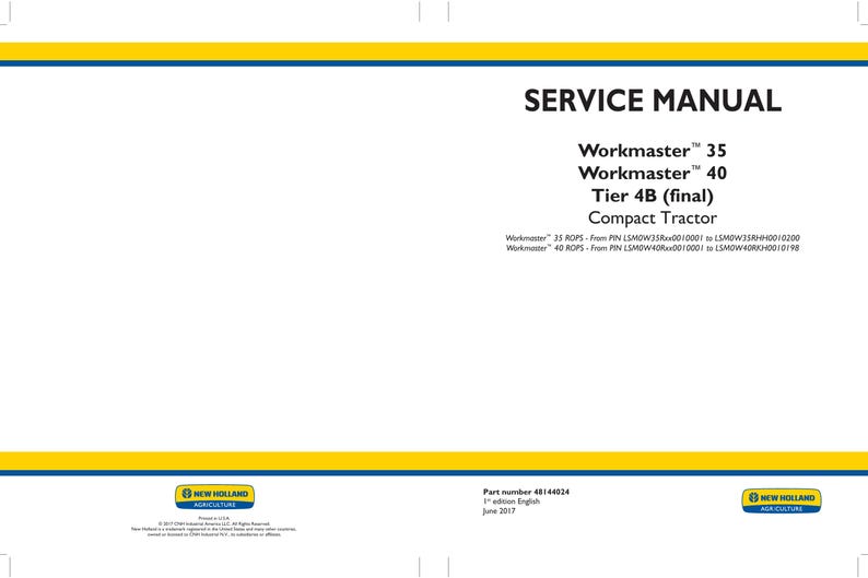 New Holland Workmaster 35 40 Service Manual service manual preview page 2