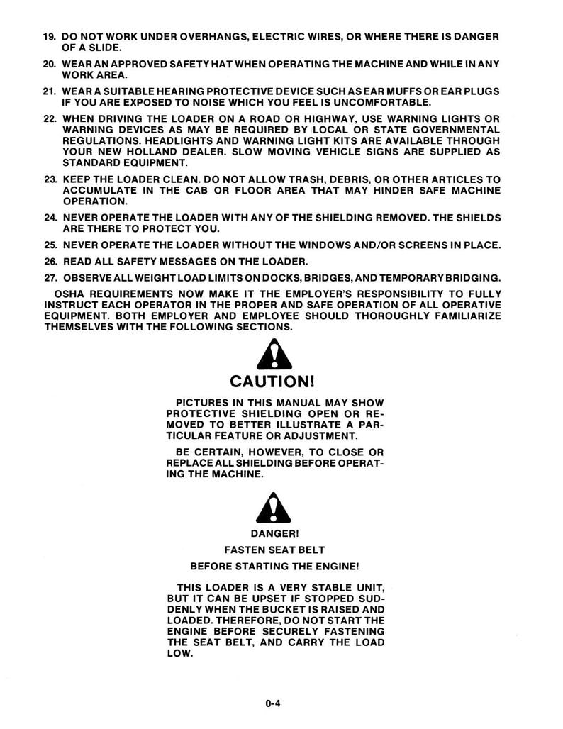 New Holland L781 L784 L785 Skid Steer Service Manual service manual preview page 8