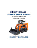 New Holland L781 L784 L785 Skid Steer Service Manual PDF service repair manual cover