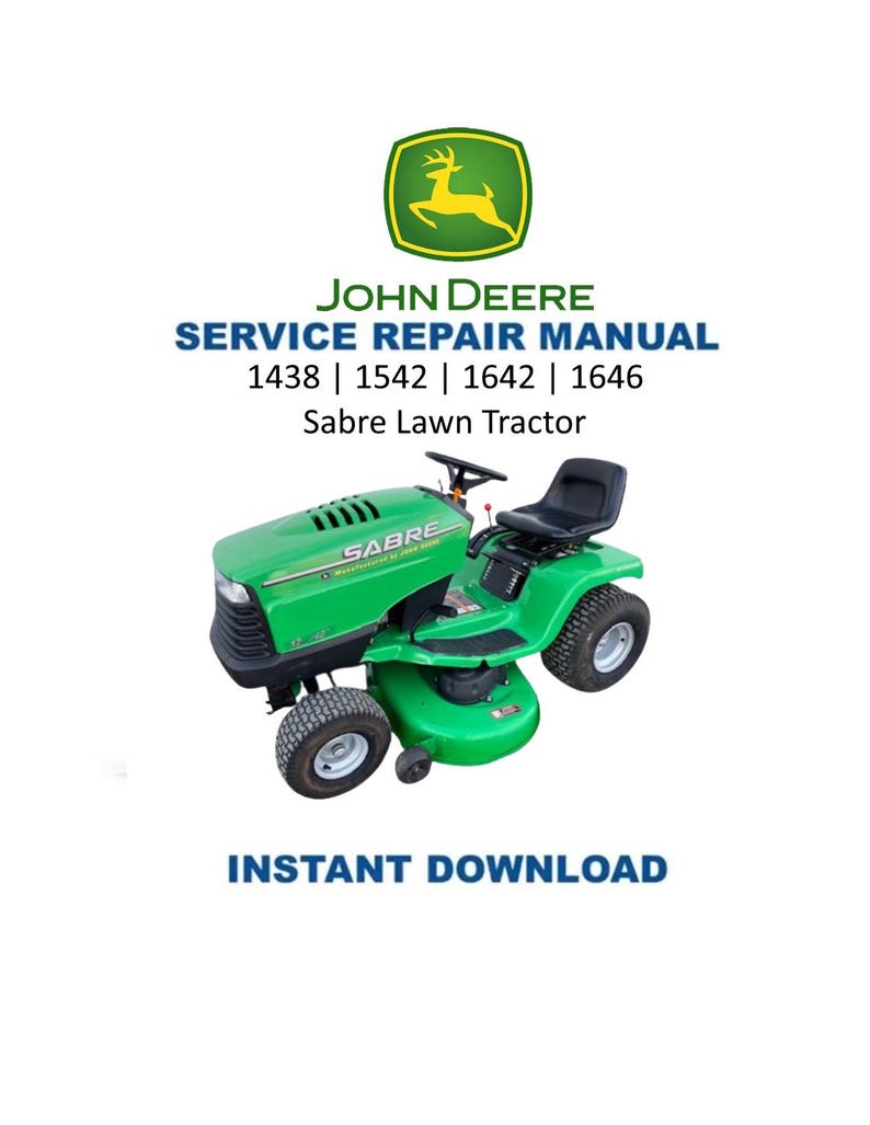 John Deere Sabre Lawn Tractor Service Manual PDF service repair manual cover
