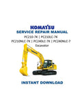 Komatsu PC210 PC240-7K Excavator Service Manual PDF service repair manual cover