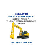 Komatsu PC210 PC240-7K Excavator Service Manual PDF service repair manual cover