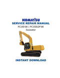 Komatsu PC130-6K PC150LGP-6K Excavator Service Manual PDF service repair manual cover