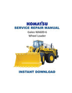 Komatsu Galeo WA600-6 Wheel Loader Service Manual 2006-2010 PDF service repair manual cover