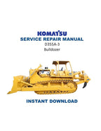 Komatsu D355A-3 Bulldozer Service Manual 1989-1993 Crawler Dozer PDF service repair manual cover