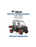 Bobcat 3400 3400XL Utility Vehicle Service Manual 2010-2014 UTV PDF service repair manual cover