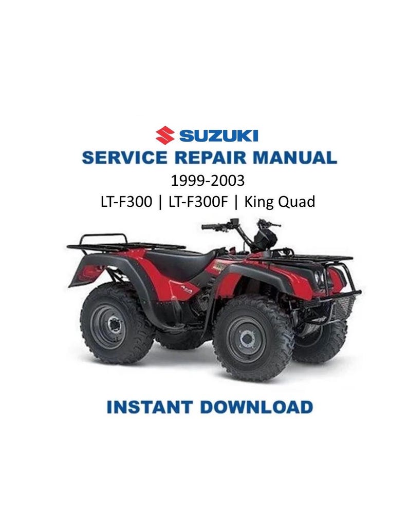Suzuki King Quad 300 Service Manual PDF service repair manual cover
