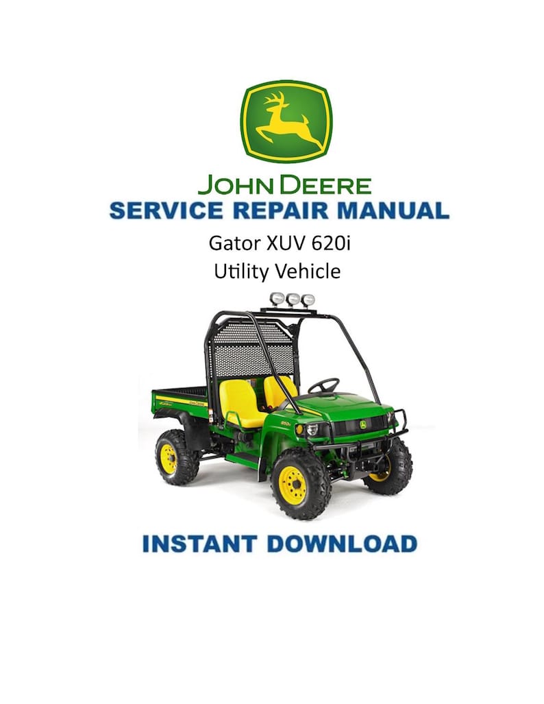 John Deere Gator XUV 620i Service Manual PDF service repair manual cover