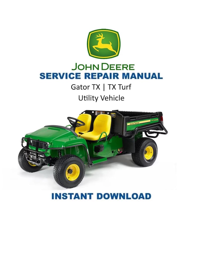 John Deere Gator TX PDF service repair manual cover