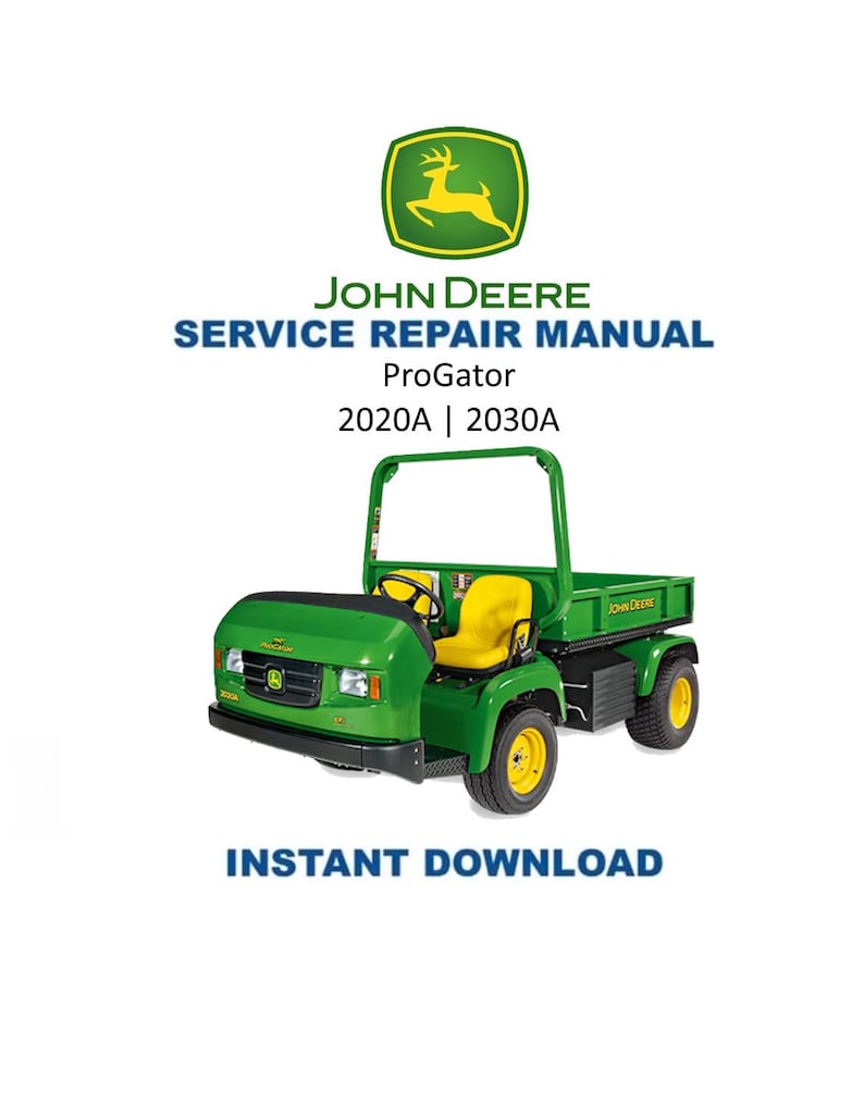 John Deere ProGator 2020A 2030A Service Manual PDF service repair manual cover