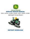 John Deere 3215 3225 3235 Fairway Mower Service Manual PDF service repair manual cover