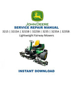 John Deere 3215 3225 3235 Fairway Mower Service Manual PDF service repair manual cover
