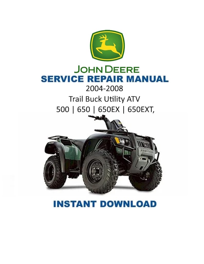 John Deere Trail Buck 500 650 Service Manual PDF service repair manual cover