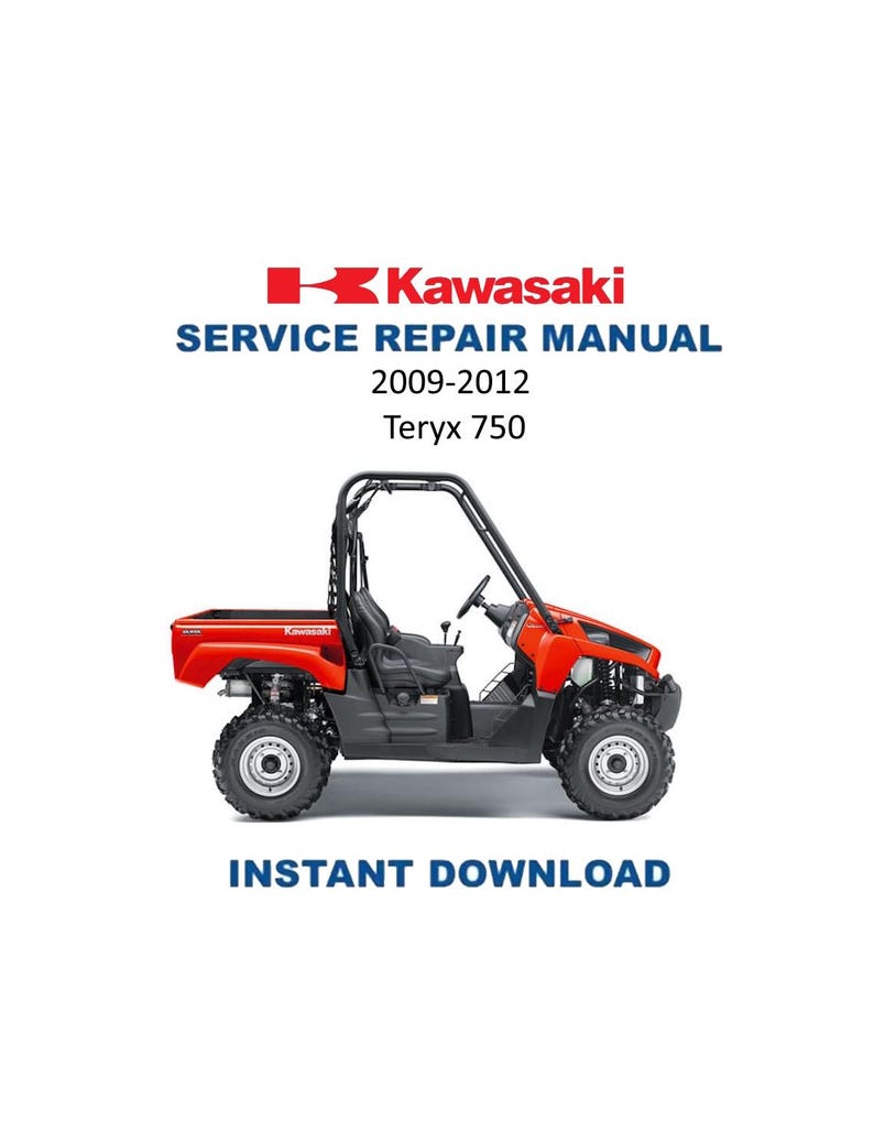 Kawasaki Teryx 750 Service Manual PDF service repair manual cover