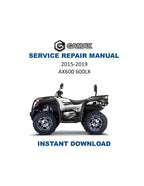 Gamax AX600 600LX Service Manual 2015-2019 ATV Repair PDF service repair manual cover