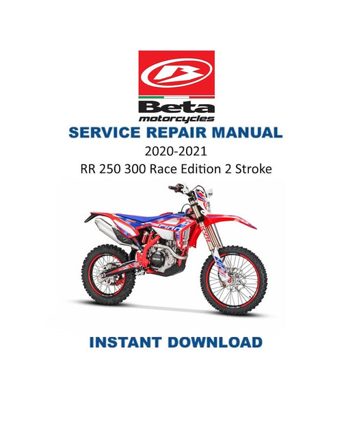 Beta RR 250 300 Race Edition 2 Stroke Service Manual PDF service repair manual cover