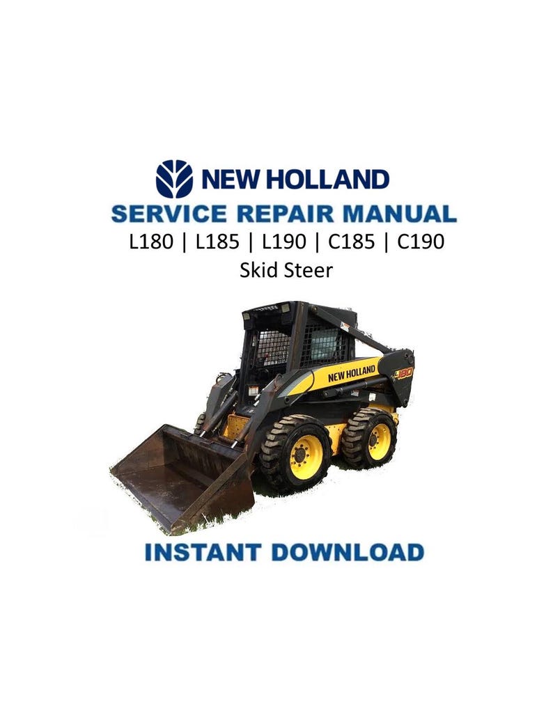 New Holland L180 L185 L190 C185 C190 Service Manual PDF service repair manual cover