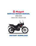 Malaguti Dune 125 Dune X 125 Service Manual PDF service repair manual cover