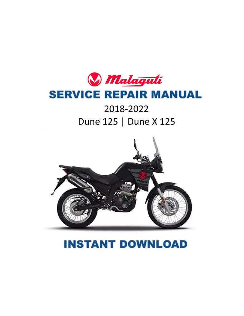 Malaguti Dune 125 Dune X 125 Service Manual PDF service repair manual cover