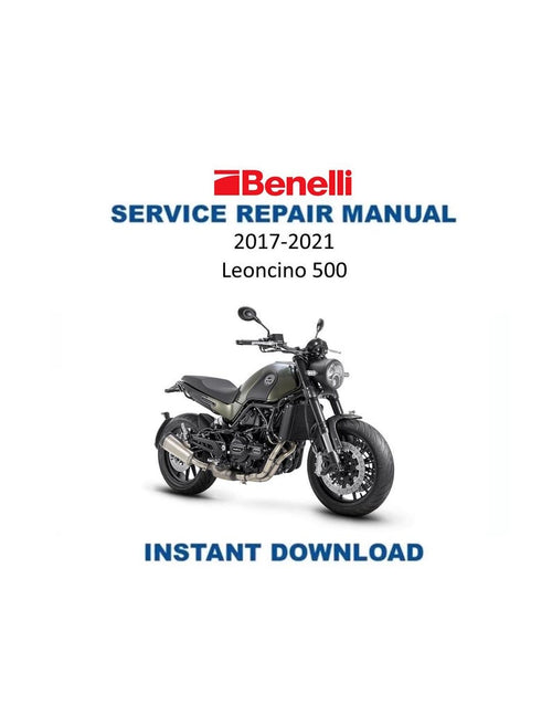 Benelli Leoncino 500 Service Manual PDF service repair manual cover