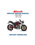 Benelli TNT 1130 Service Manual 2004-2008 Motorcycle Repair PDF service repair manual cover