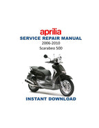 Aprilia Scarabeo 500 Service Manual 2006-2010 Scooter Motorcycle PDF service repair manual cover