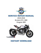 MV Agusta Brutale 675 800 Dragster 800 Service Manual 2014-2018 Motorcycle pdf PDF service repair manual cover