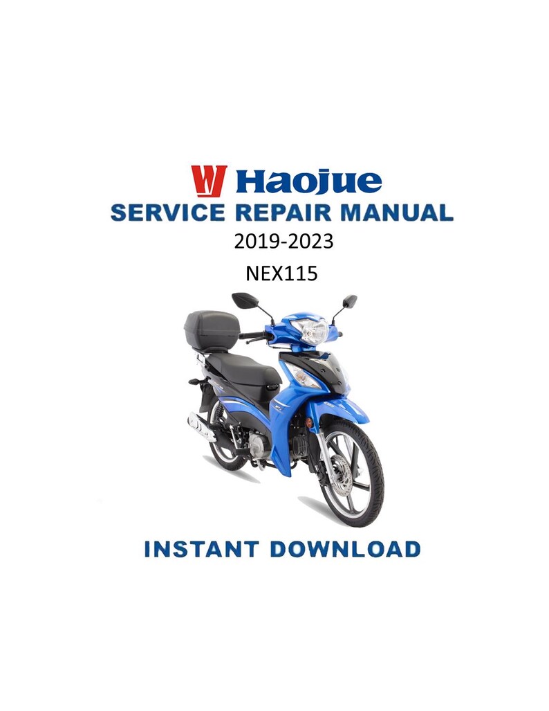 Haojue NEX115 Service Manual PDF service repair manual cover