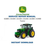 John Deere 6100D 6110D 6115D 6125D 6130D 6140D Service Manual PDF service repair manual cover