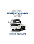 Foton Aumark C 1031 Service Manual 2013-2017 Light Truck Philippines PDF service repair manual cover