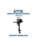 Suzuki DF2.5 Four Stroke Outboard Service Manual PDF service repair manual cover