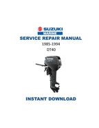 Suzuki DT40 Outboard Service Manual PDF service repair manual cover