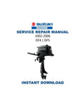 Suzuki DF4 DF5 Outboard Motor Service Manual PDF service repair manual cover