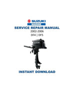 Suzuki DF4 DF5 Outboard Motor Service Manual PDF service repair manual cover