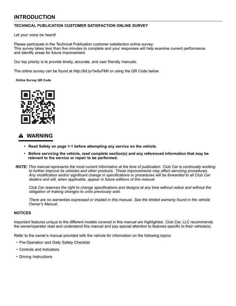 Club Car Precedent Villager 2 4 Service Manual 2019-2023 Golf Cart service manual preview page 7